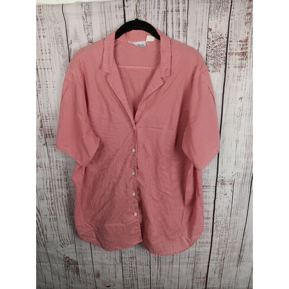 Womens Vintage Levis 70s Red Gingham Buttonup Shirt Women’s Fitted M/L